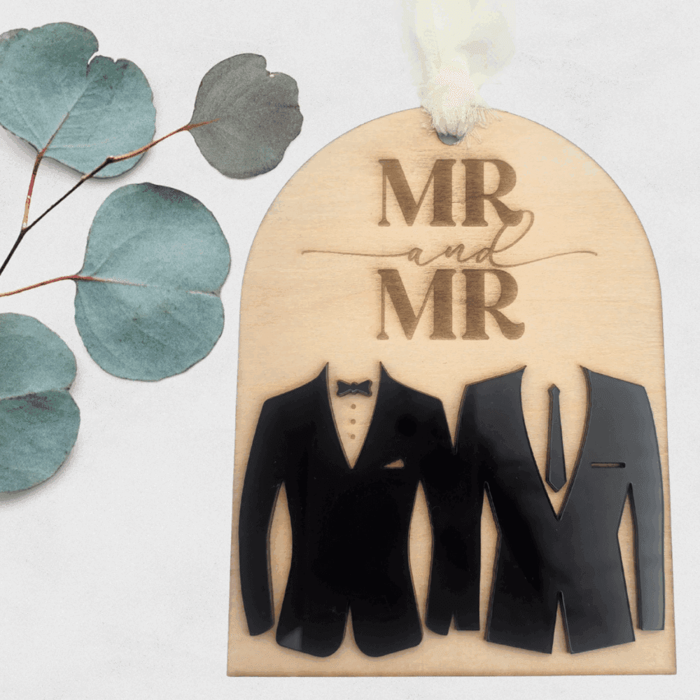 Mr & Mr Wedding Ornament