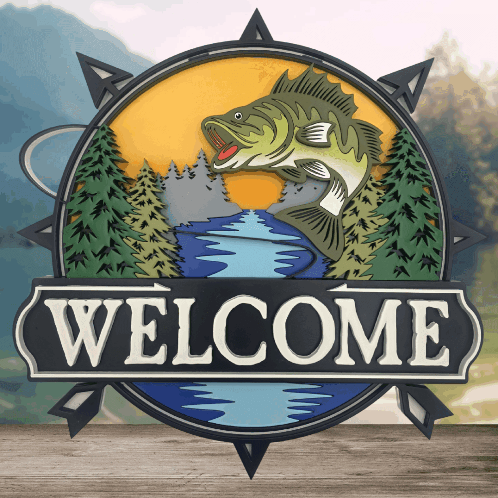 Gone Fishing Door Hanger