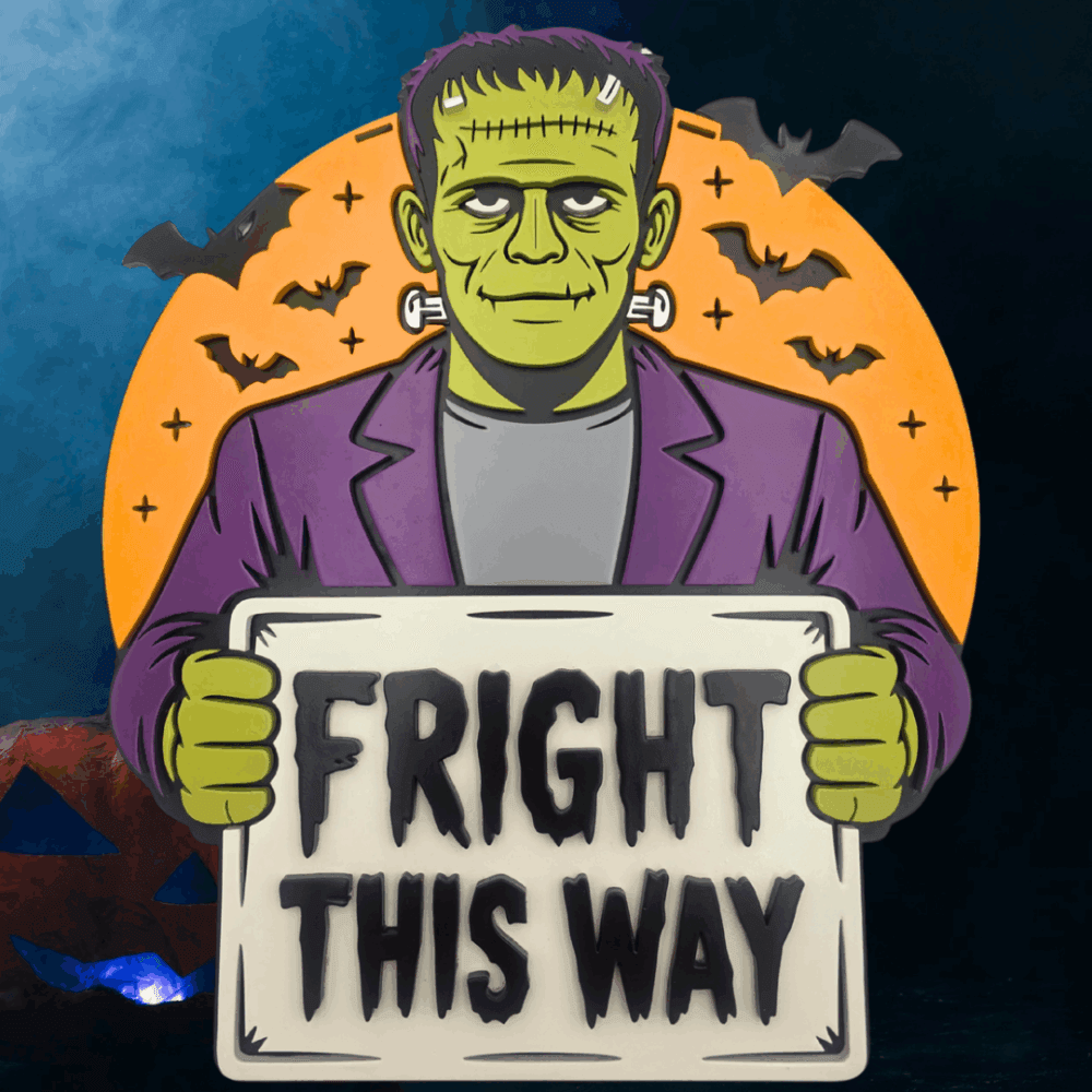 Fright This Way Door Hanger