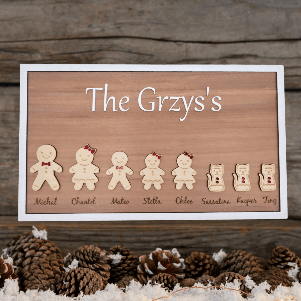 Gingerbread Family plaque