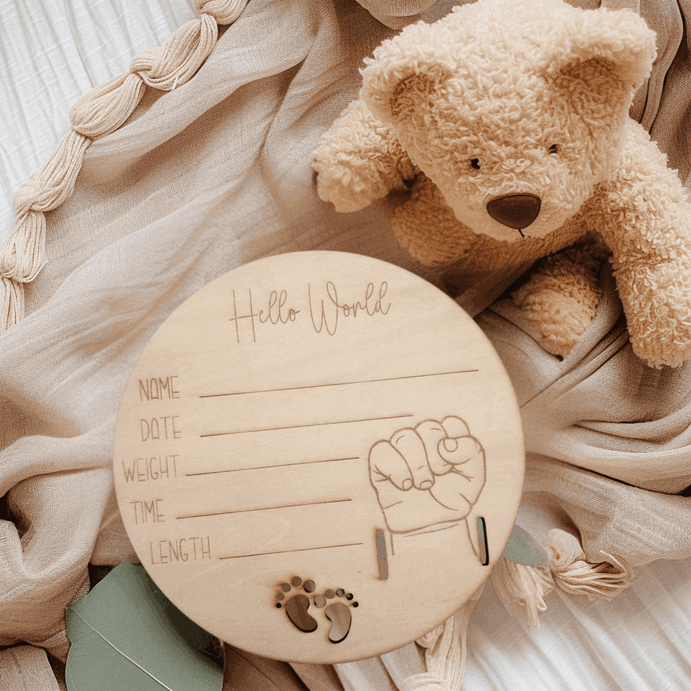 Hospital Bracelet Announcement Plaque