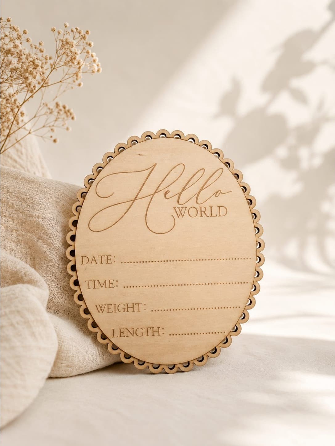 Elegant Hello World Announcement Plaque