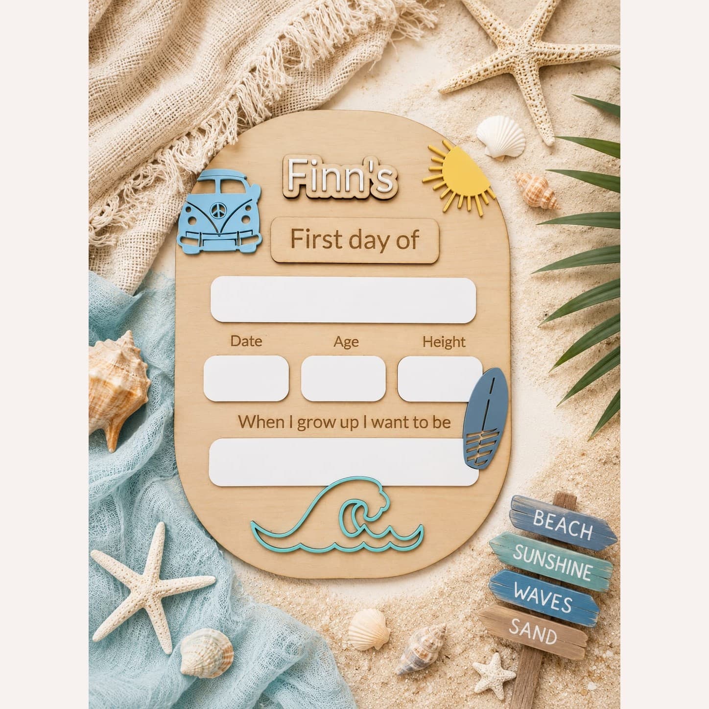 Surfs Up First & Last Day Board